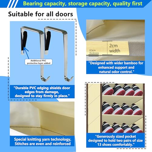 10 Tiers Shoe Organizer for Closet (Beige)