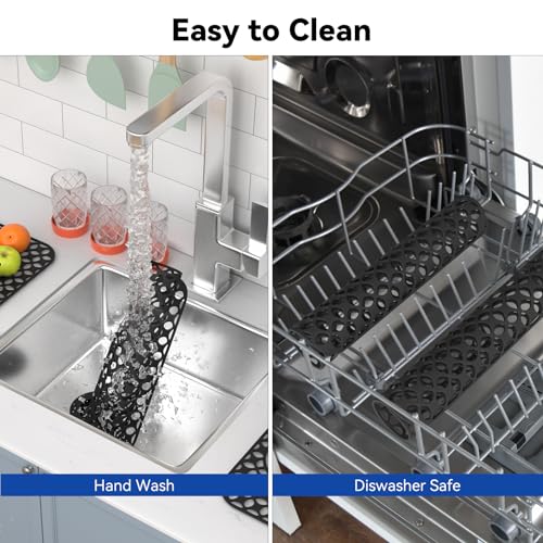 TOOVEM Kitchen Sink Mats (13.58 x11.6 Side Drain)