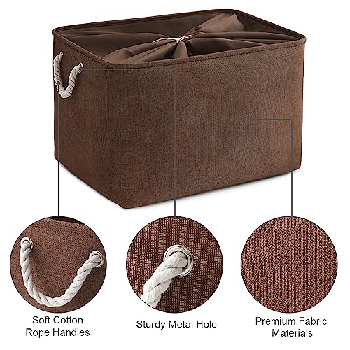 Organization and Storage for Organizing (Brown / 3PCS/Extra Jumbo - 20.5Lx15.7Wx13.8H)