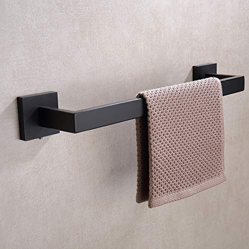 Black Single Towel Bar 16 (Matte Black / 16 Inch)