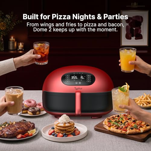Dome 2 Large AI Smart Air Fryer (Red / Dome air fryer)
