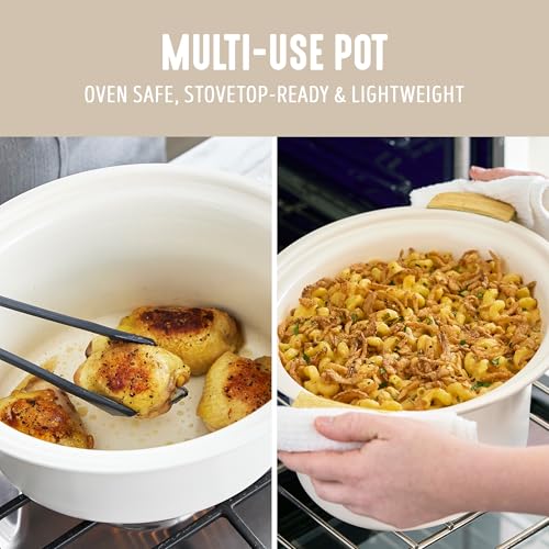 8QT Ceramic Nonstick Slow Cooker (Cream / 8 Quarts)