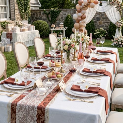 100PCS White Plates with Gold Trim (Gold / 100 count)