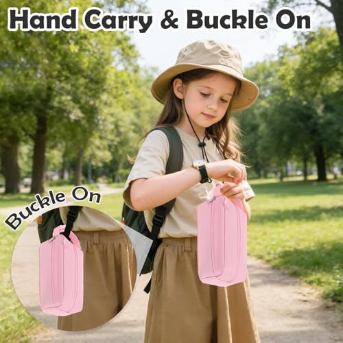 Freezable Snack Bag with Removable Ice Packs (with Ice Packs - Pink)