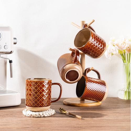 Coffee Mugs Set of 4 (Caramel / Set of 4 (16 Ounces))