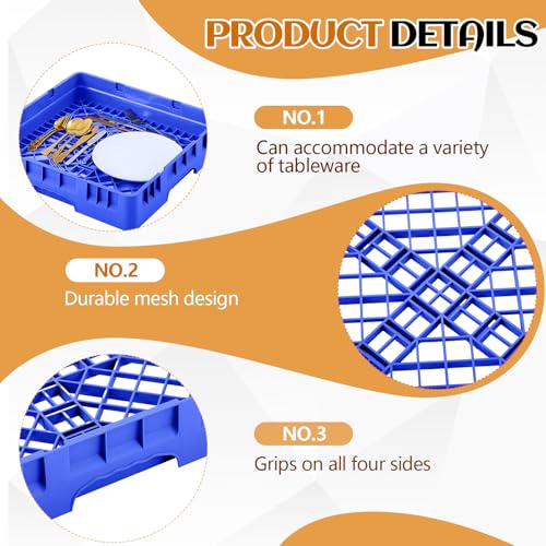 1 Pack Commercial Dishwasher Tray Rack (Blue / Basic Edition)