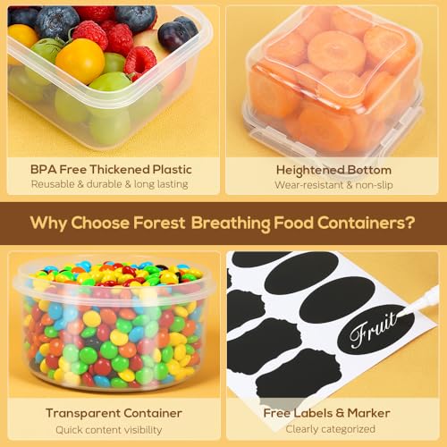 50PCS Thick Food Storage Containers with Airtight Lids for Meal Prep (405oz-25 Pack)