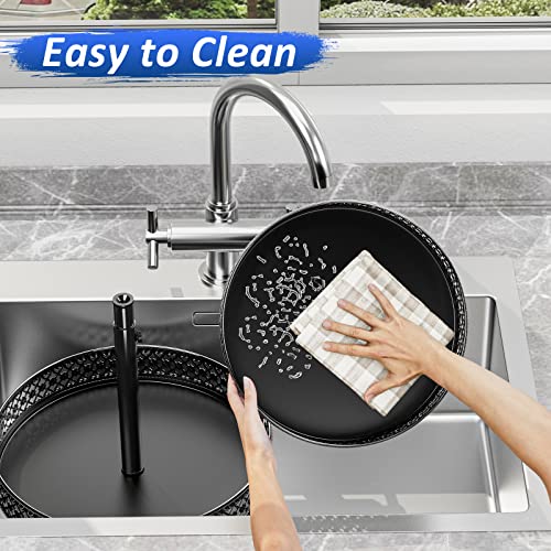 2 Tier Lazy Susan Organizer (2 Tier Black)