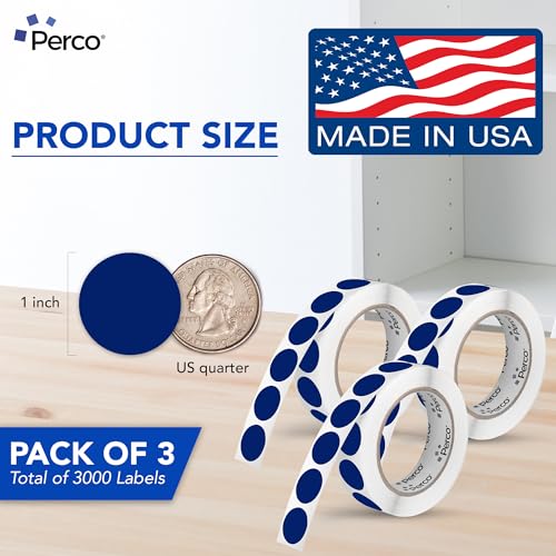Dark Blue Perforated Round Circle Dot Sticker 1 (Blue - Dark / 1 Inch)