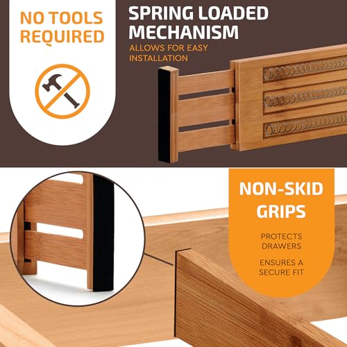 6 Pack Deep Drawer Dividers 4 (6 Count)