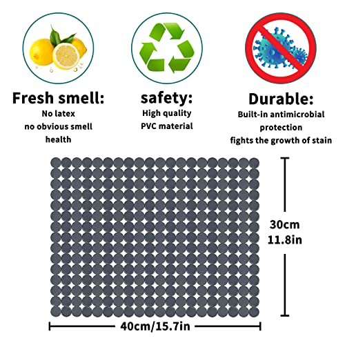 2Pack Kitchen Sink Mat for Stainless Steel (Solid Gray)