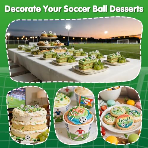 Edible Soccer Sprinkles for Cake Decorating (Soccer)