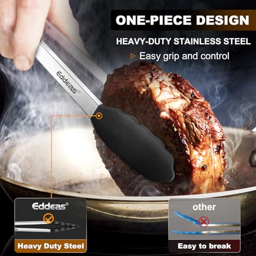 Kitchen Tongs with Silicone Tips (3 Count)