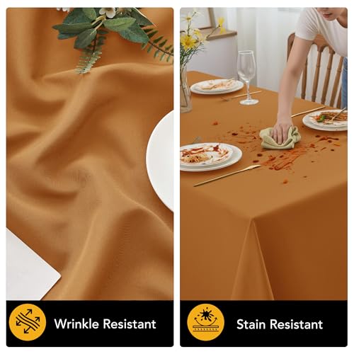 10 Pack Bronze Tablecloths for Rectangle Tables (Bronze / 60x120 In, 10 Pack)