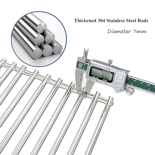 17.5'' SUS304 Grill Grates for Gas Grills Weber Spirit 300 Series (17.5'' x 23.8'')