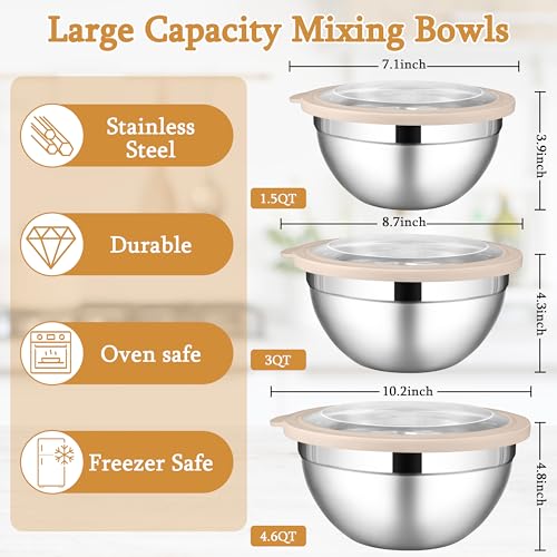 Mixing Bowls with Visible Lids (6 Count)