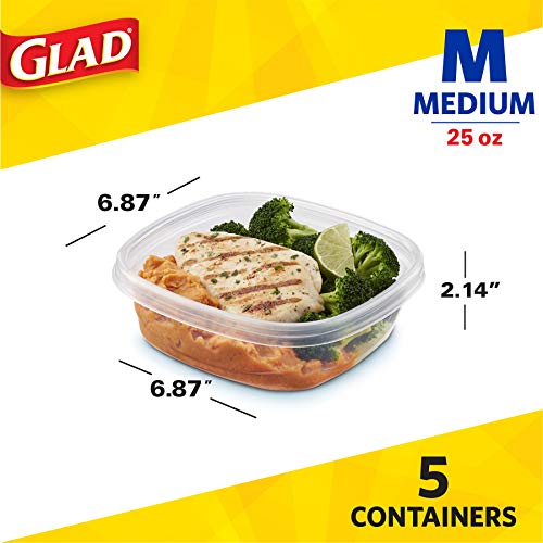 Ware Entree Food Storage Containers (Square / 5 Count (Pack of 1))