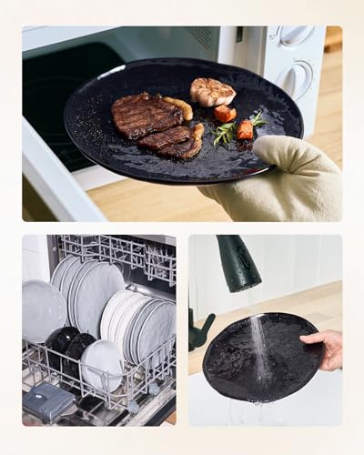 Porcelain Dinnerware Set for 6 (Glossy-black / Set(24pcs))