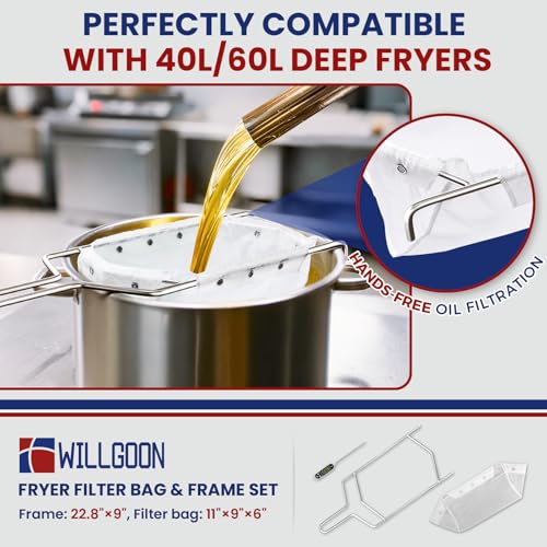 Upgraded Fryer Filter Bag & Frame Set (1 pcs Fryer Filter Bag & Frame Set)