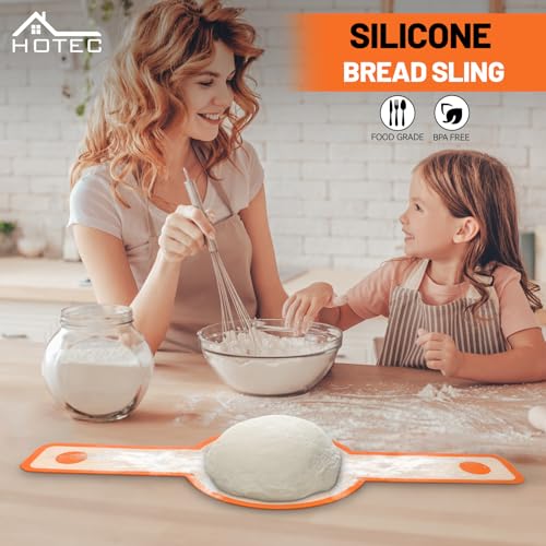 2 Pcs Silicone Bread Sling for Dutch Oven (2pcs: Orange Round)