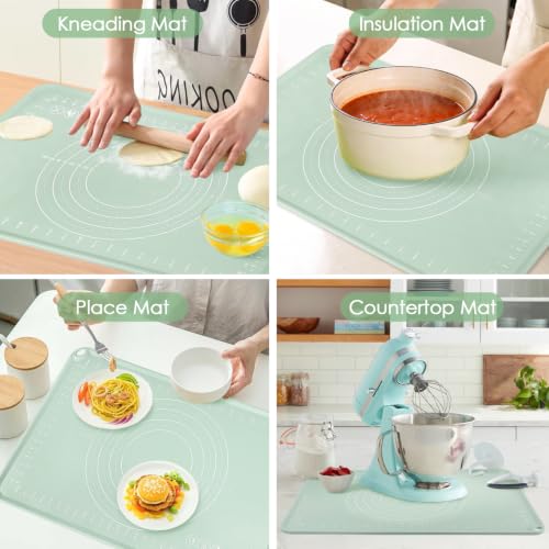 Silicone Pastry Mat (Light Green / 23.6"L x 15.7"W)