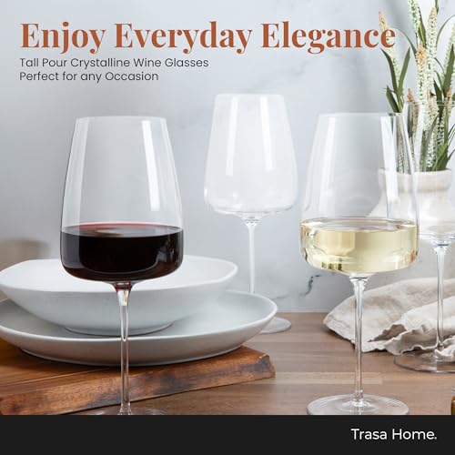 Tall Pour Wine Glasses by Larder & Vine (4 Count)