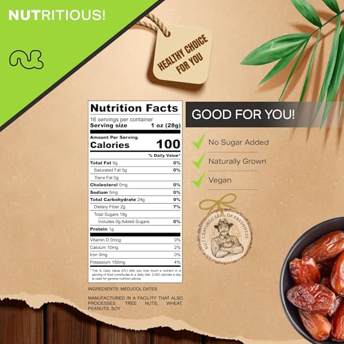 Dried Jumbo Medjool Dates (Dried Dates Medjool / 16 oz)