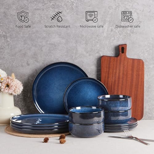 Dinnerware Sets for 4 (Deep Sea Blue / Service for 4)