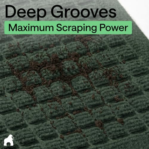 HydroABSORB Door Mat for Indoor Outdoor Use (Green / 35" X 23")