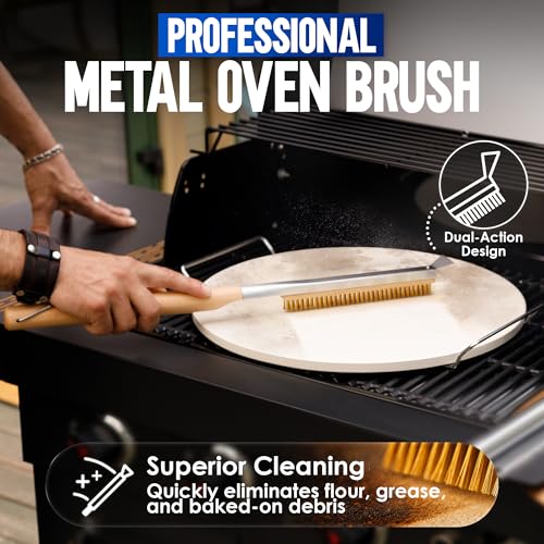 6 Inch Pizza Stone Set for Oven and Grill with Peel (6 Count)