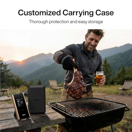 Sync Gold Dual Wireless WiFi Meat Thermometer with Carrying Case (2 Probes Set)