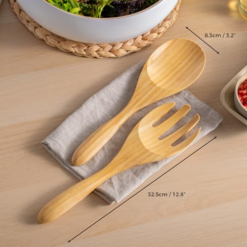 12" Extra Large Bamboo Salad Servers