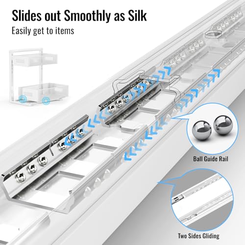 Full Metal Under Sink Organizer (White / L-2PC)