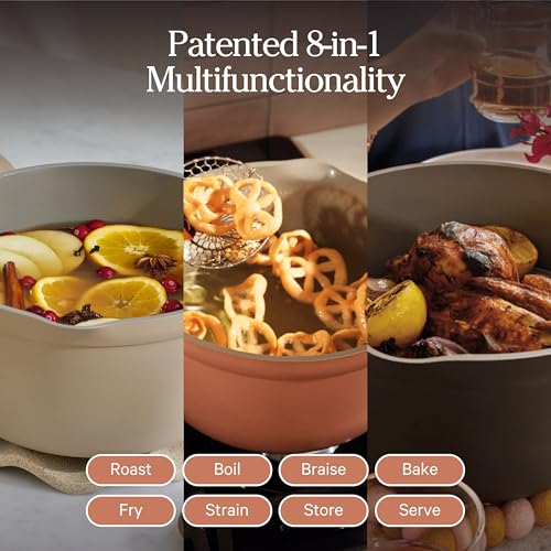 Perfect Pot 5.5 Qt Nonstick Ceramic Pot & Dutch Oven with Lid (5.5 Quarts / Spice)