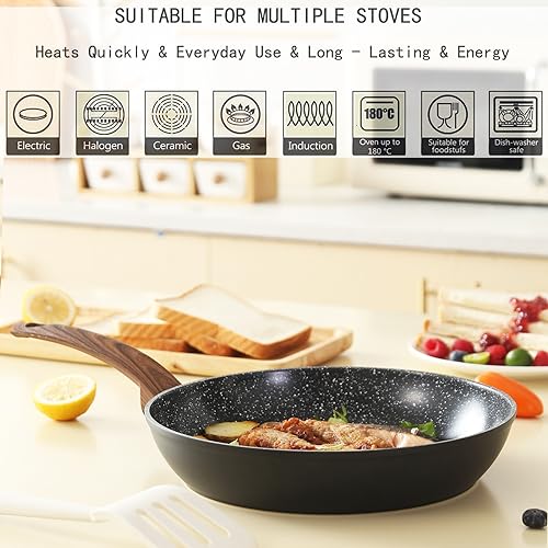 Non Stick Pots and Pans Set (12 pieces Black)