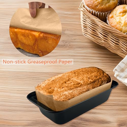 100 Pcs 9x5 in Loaf Pan Liners for Baking Bread Pan Parchment Paper (14.92*5 inch)