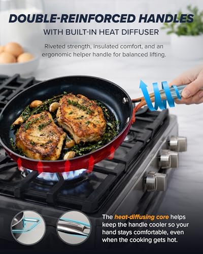 Essential Series 5PC Ceramic Cookware Set PFAS (Cinnamon)