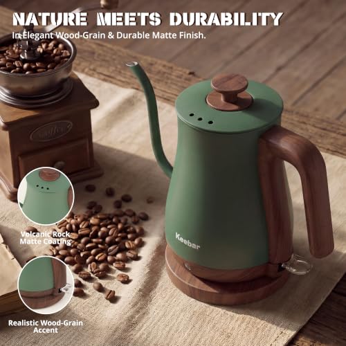 Gooseneck Electric Kettle (Matcha Green / 0.8 Quarts)