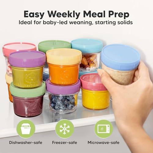 12pk 4oz Glass Baby Food Containers with Lids (12-pk 4 Ounce / Nord)
