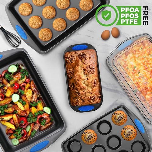 Nonstick Bakeware Set of 6 (Gray)
