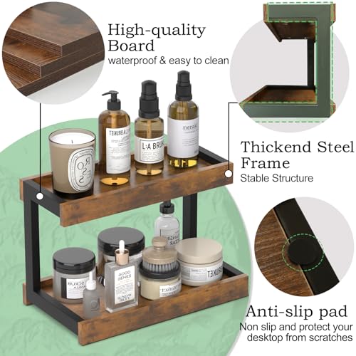 Counter Shelf Organizer (Rustic Brown / Medium)