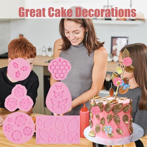 Flower Silicone Cake Mold 6 Pcs