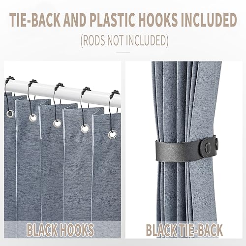Accordian Style Door Curtains for Bedroom (Blue / 39"W x 78"L (Pack of 1))