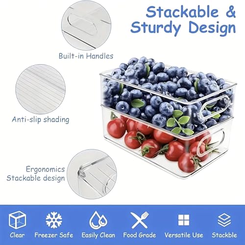 9 Pack Refrigerator Organizer Bins (9 Pack)