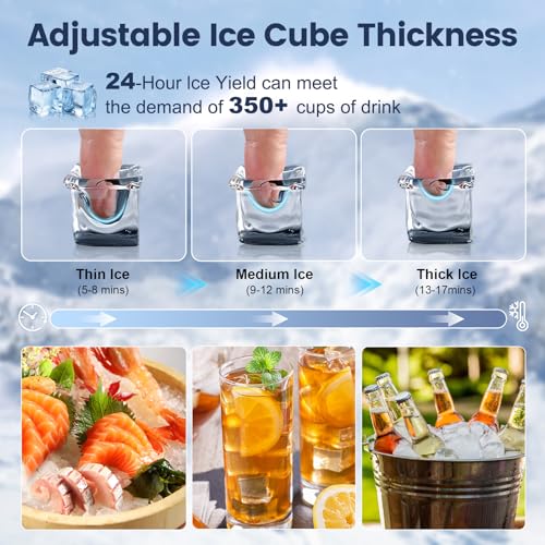 Commercial Ice Maker Machine Dual Water Inlet Options (140Lbs/24H-4F0-1)