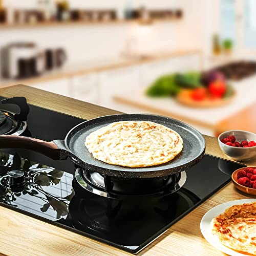 12 Inch Nonstick Crepe Pan Granite Coating Pancake Pan Gray (Gray / 12 Inch)