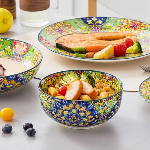 24 Pieces Dinnerware Sets for 6 (Service for 6 (24 Pcs) / Bohemian Style)
