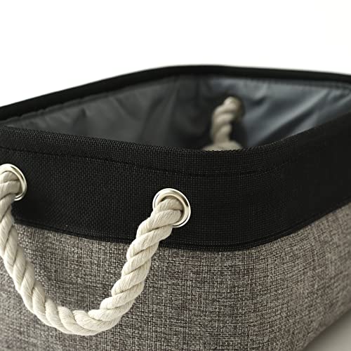 Fabric Storage Cubes (Black&Gray / Small (Pack of 6))