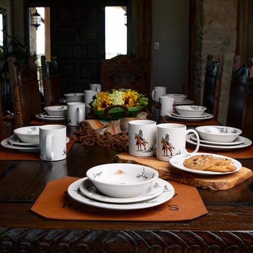 Ranch Life 16 Piece Ceramic Dinnerware Set with Plates (Ranch Life / 16 Piece)