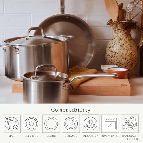 Cookware 6 Pc Stainless Steel Cookware Set (Silver)